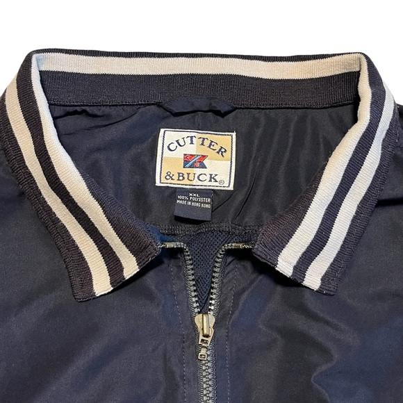 Navy Cutter & Buck Climaguard Pullover Quarter Zip Golf Windbreaker Jacket XXL - Picture 3 of 11